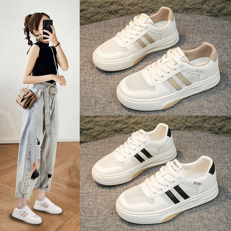 2022 Autumn New White Women's Versatile Casual Shoes Sports Sneakers Summer Breathable