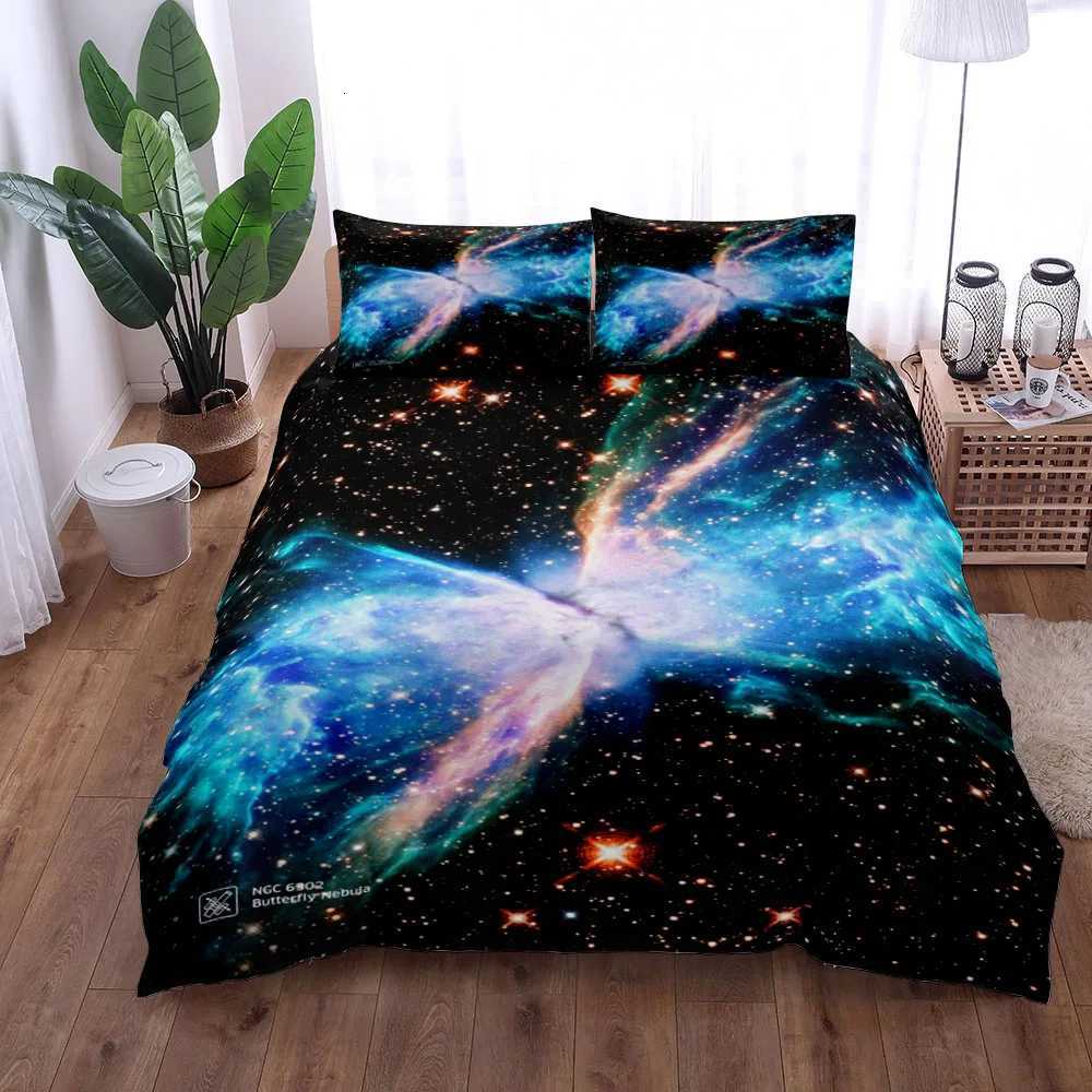 Abstract Space Nebula Duvet Cover Set UK Single Double Queen King US Twin Full King Size Bed Linen Set Y250819