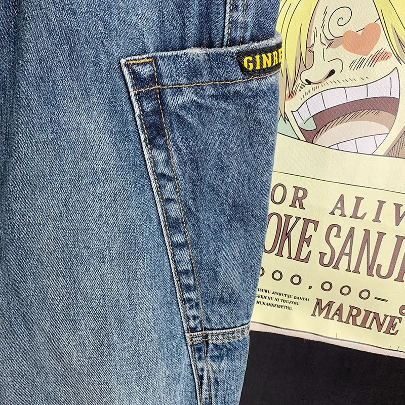 Japan Style Mens Jeans wide Spring Straight Leg Cargo Pants Man Korean Wide Loose Trendy Plus Size Harem Denim 250820