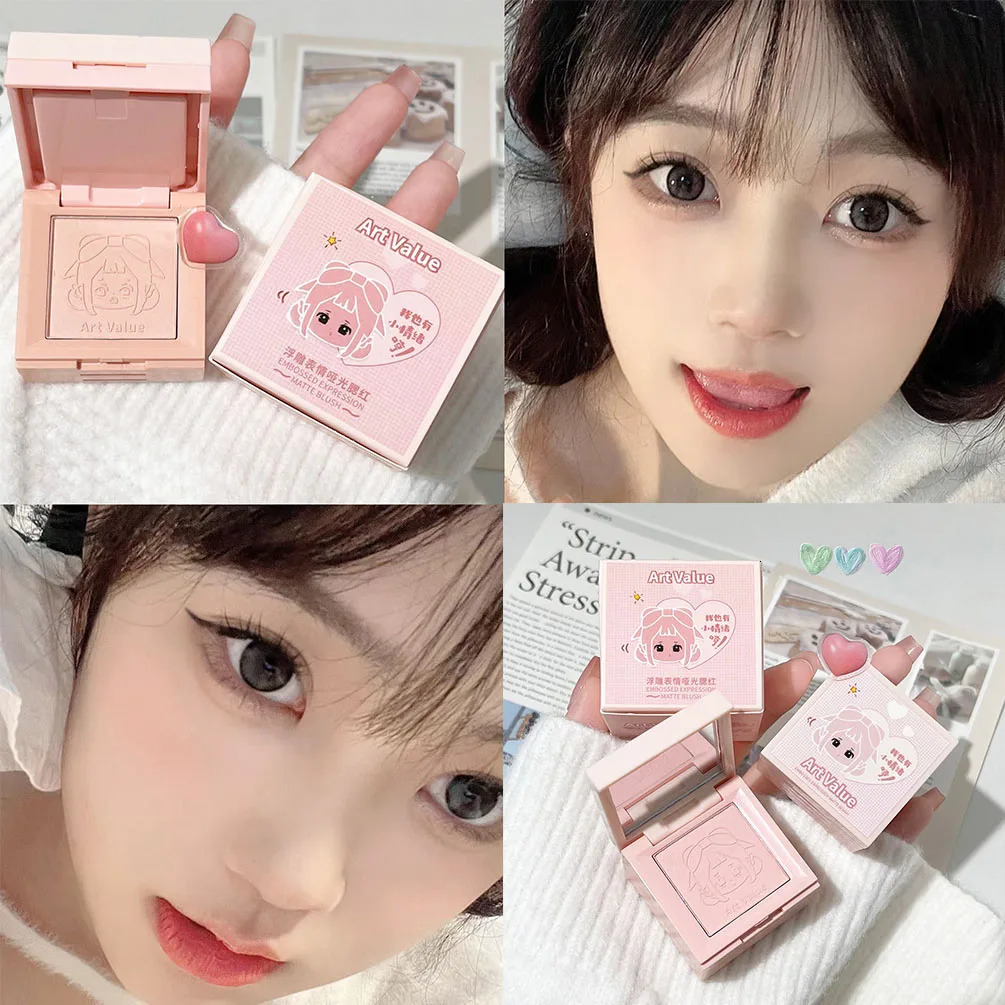 4-in-1 Embossed Matte Blush Makeup Palette Nude Eyeshadow Cheek Blusher Contouring Four-layer All-in-one Box Brightening Skin 250814