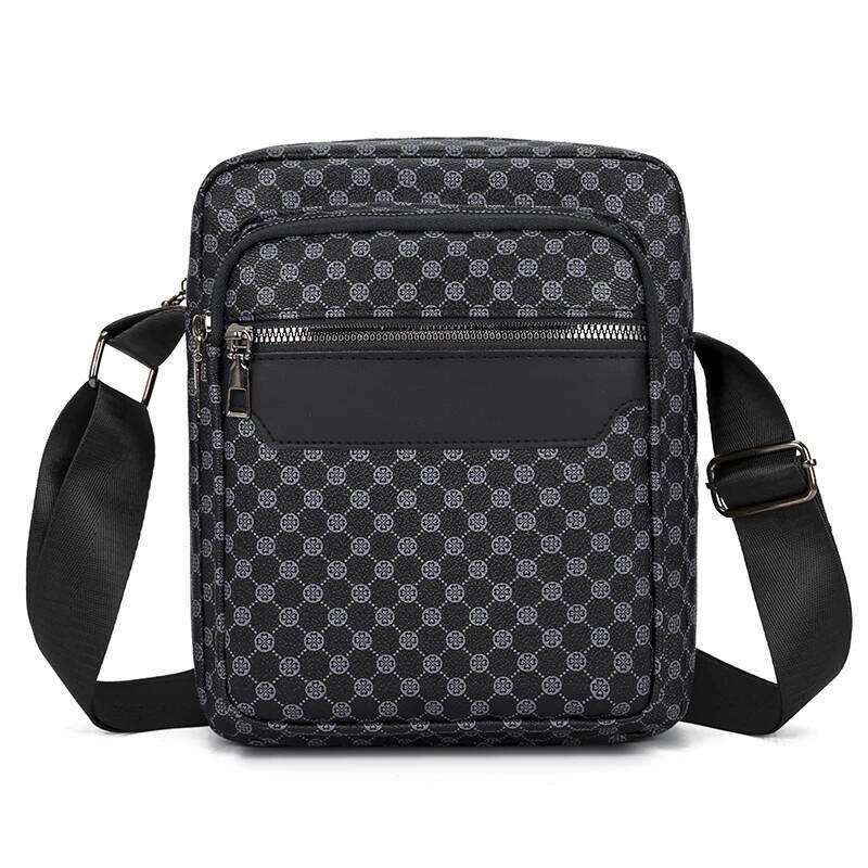 Casual printed PU leather men's shoulder crossbody bags designer messenger bag sacoches hommes