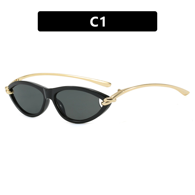 2025 New Arrival Cat Eye Rope Knot Oval Sunglasses for Women European American Premium Influencer Inspired Fashion Eye wear