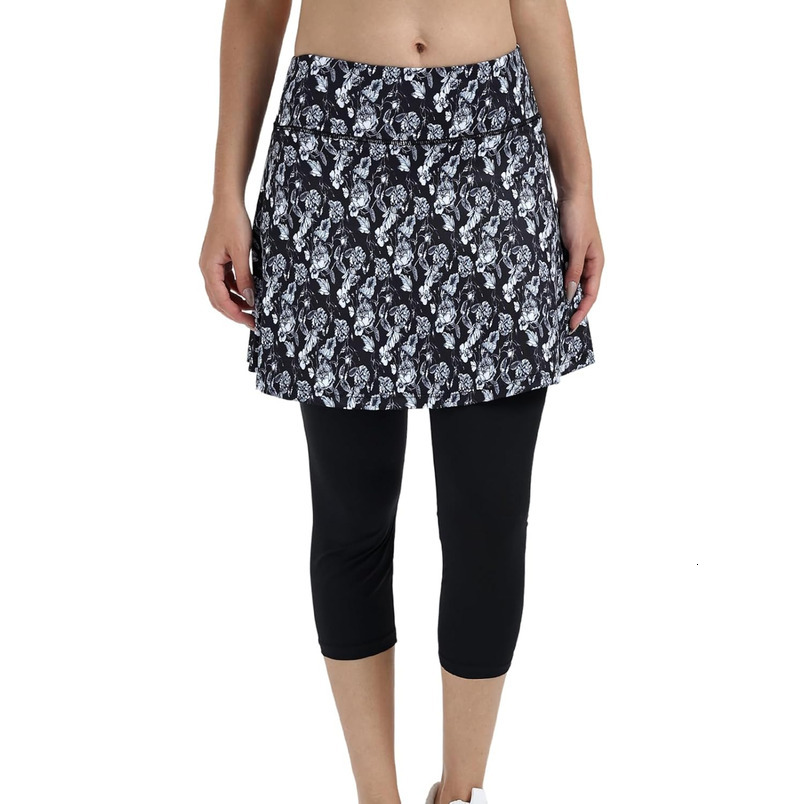 Women Athletic Skirts Leggings,Skirted Leggings Skorts with Pockets
