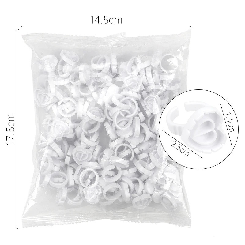 Wholesale 100Pcs Disposable Eyelash Glue Fan Cup Rings Holder Container Tattoo Pigment Tools Lash Supplies 250811