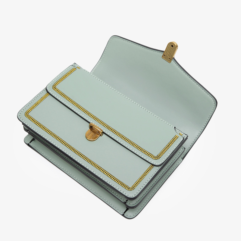 2024 New Women's Bag Chain Bag Crossbody Bag Thai Bee Bag Trendy Fashion Versatile Small Square Bag Embroidery Bag