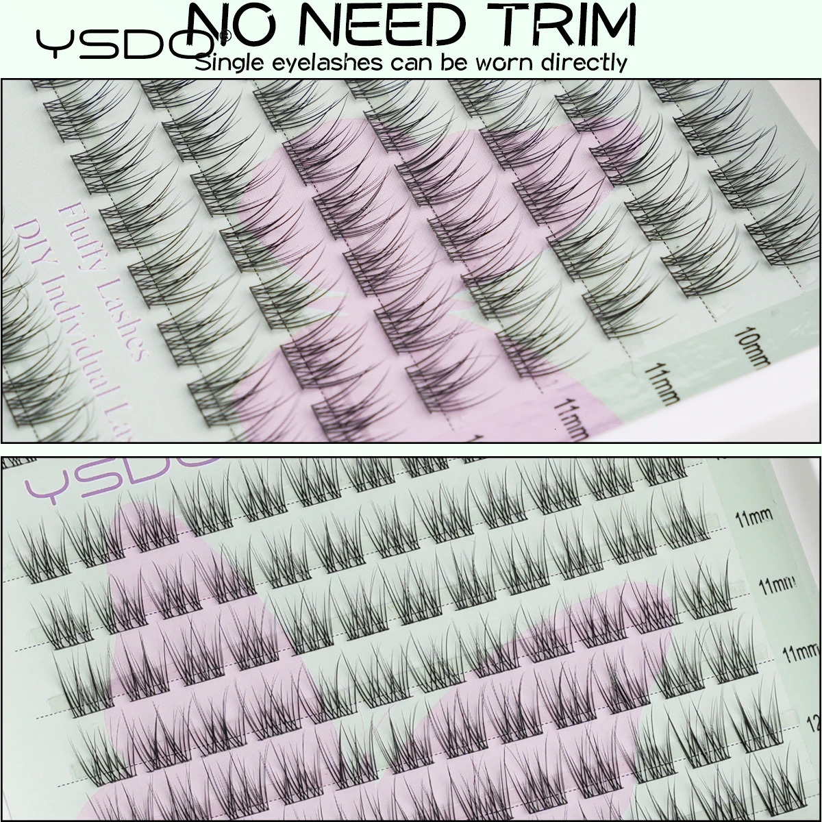 YSDO 1014 Rows Natural Eyelash Premade Volume Fans Individual Lashes Mink False Eyelashes Cluster Makeup Cilia 250811