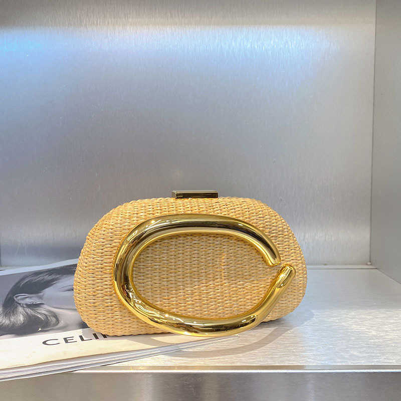 Simple and Luxurious New Women's Bag Plaid Evening Bag Ladies' Dress Clutch Decorative Single Shoulder Crossbody Bag