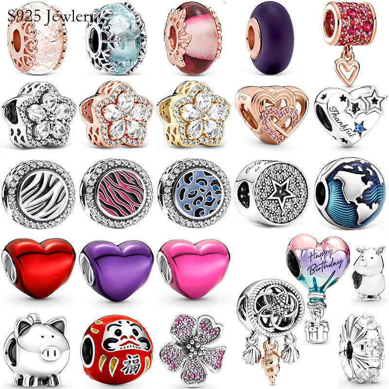 Classics 925 Sterling Silver Hot Air Balloon Dream catcher Heart Star Beads Fit Original Dangle Charm Bracelet for Women DIY Jewelry