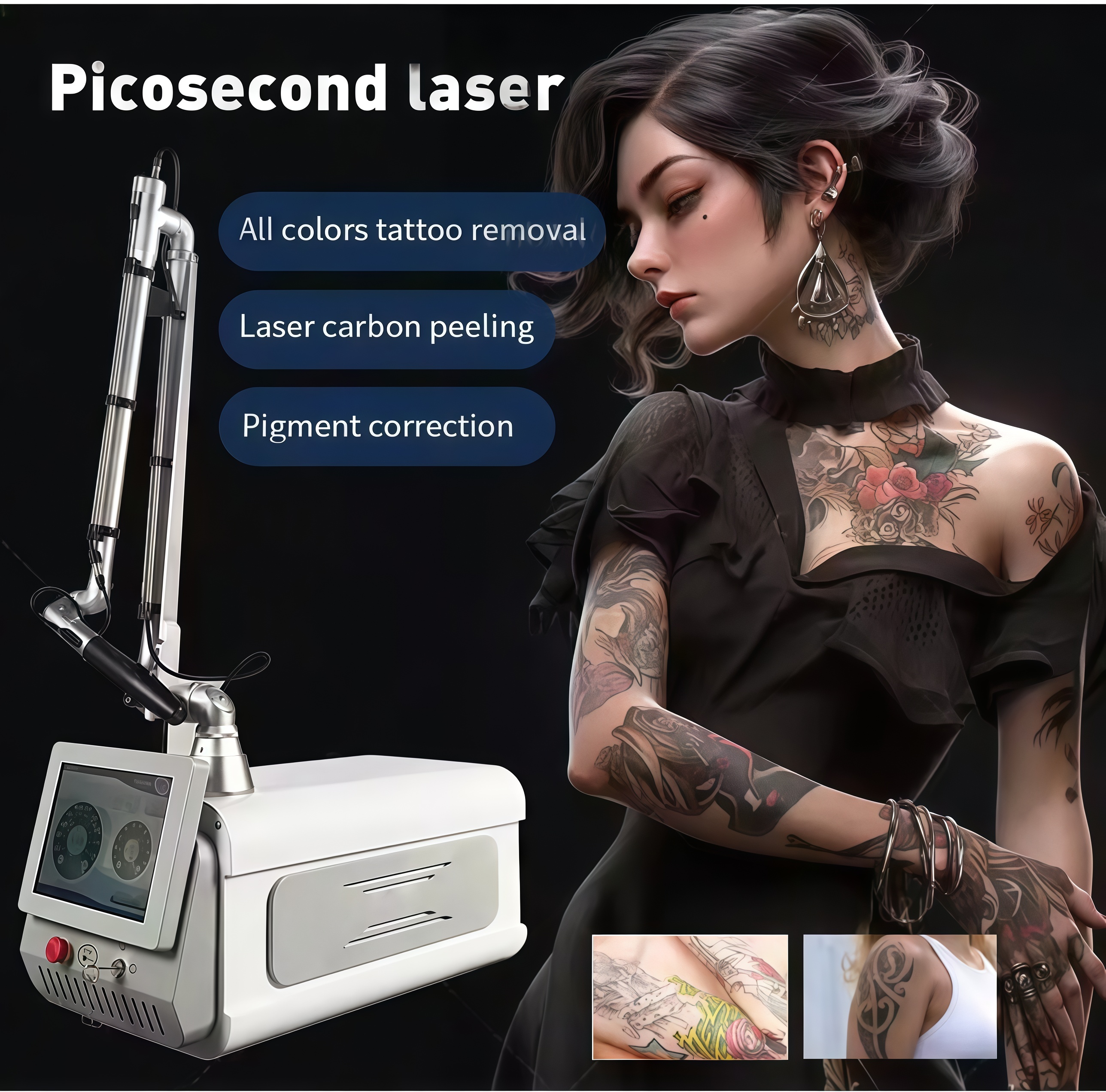 CO2 Fractional Laser RF Machine 4D Fotona 10600nm Acne Scar Removal Skin Tightening Remove Wrinkles Vaginal Rejuvenation Beauty