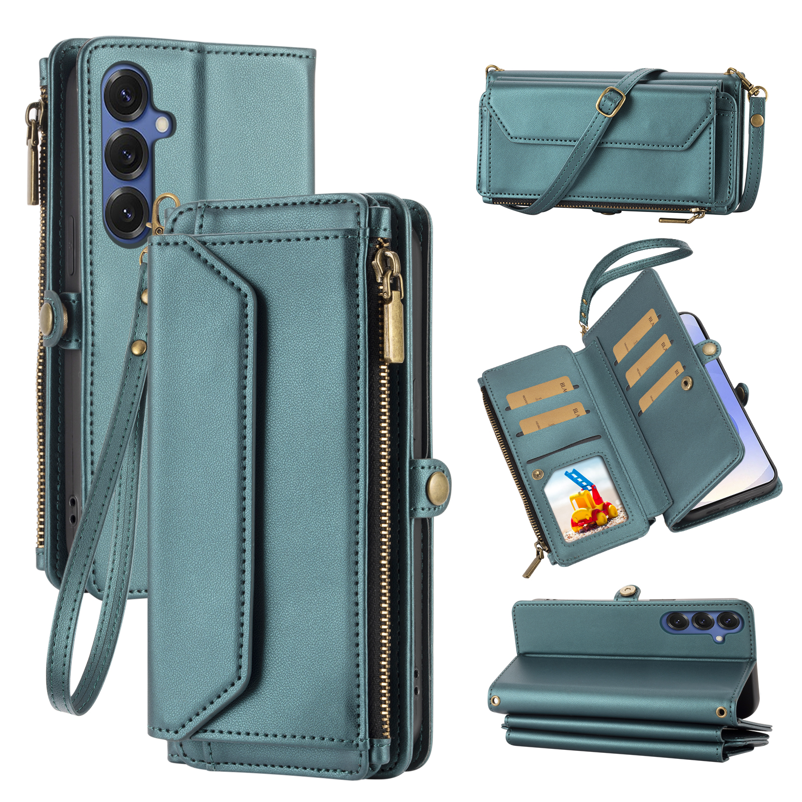 Premium Handcrafted Leather Smartphone Protector Featuring Internal Pocket Space Suitable Across Multiple Device Types Such As Samsung Galaxy Devices