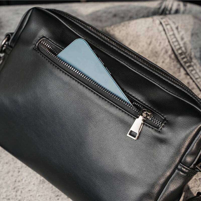 Embroidery Bee Fashion Multifunction Clutch Men Shoulder Crossbody Messenger Bag Man Handbag