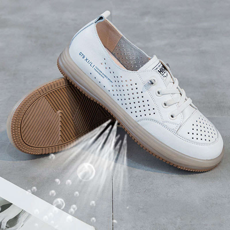 First Layer Cowhide Shallow Mouth White for Women 2025 New Summer Autumn Versatile Flat Slip-On Soft Sole Casual Single Shoes