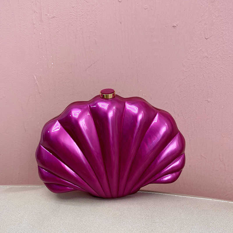 Fashionable new single shoulder crossbody bag, exquisite shell acrylic bag, niche design, dinner handbag