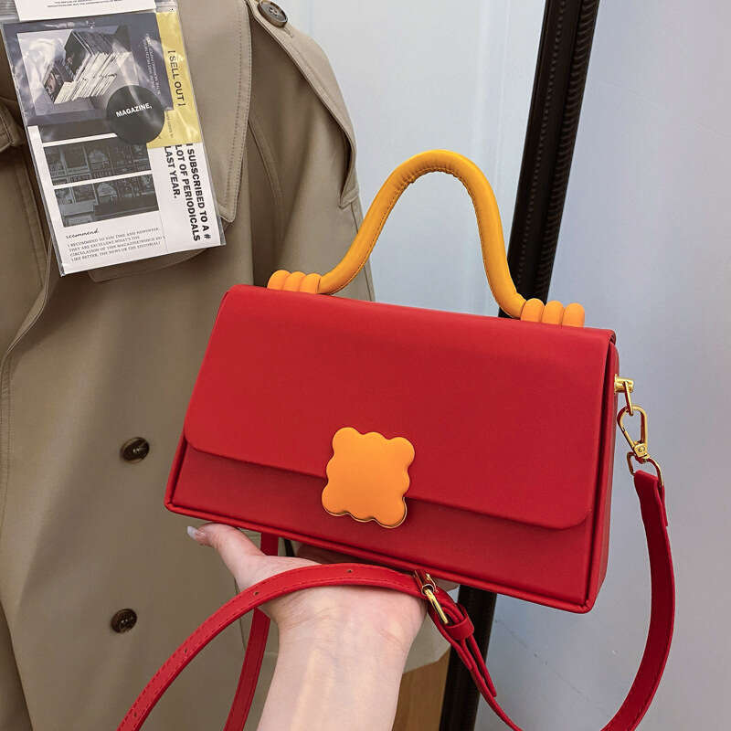 Color-Block Small Square 2025 New Designer Fashion Hard Shell Women's Bags Handheld Shoulder Crossbody Box Bag Handbags