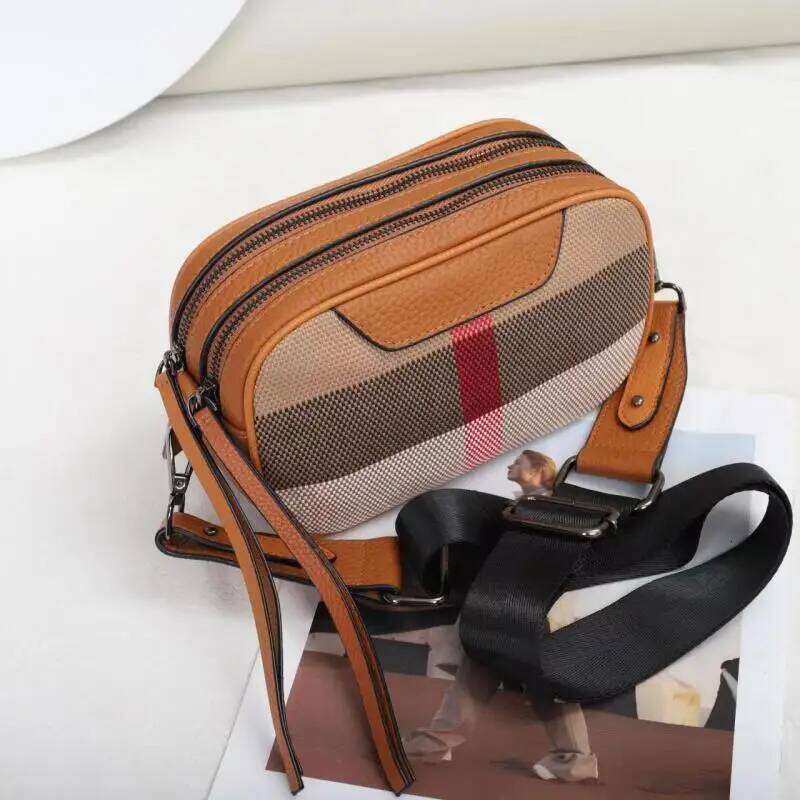Genuine Leather Fashion Camera Bag Women Crossbody Shoulder Bags Messebger Canvas Brand Designer Handbags Square Blacktote bagLuxury bag