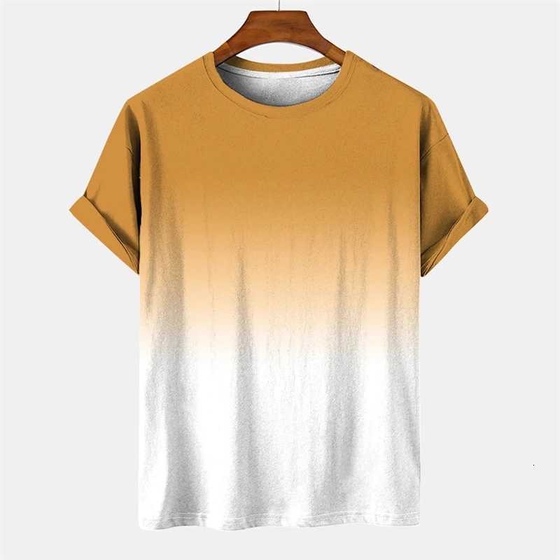 Simple Graphic T-shirt Mens Clothing Color Gradient 3D Print T-shirt Harajuku Clothing Mens And Womens Fashion T-shirt Tops Y250819