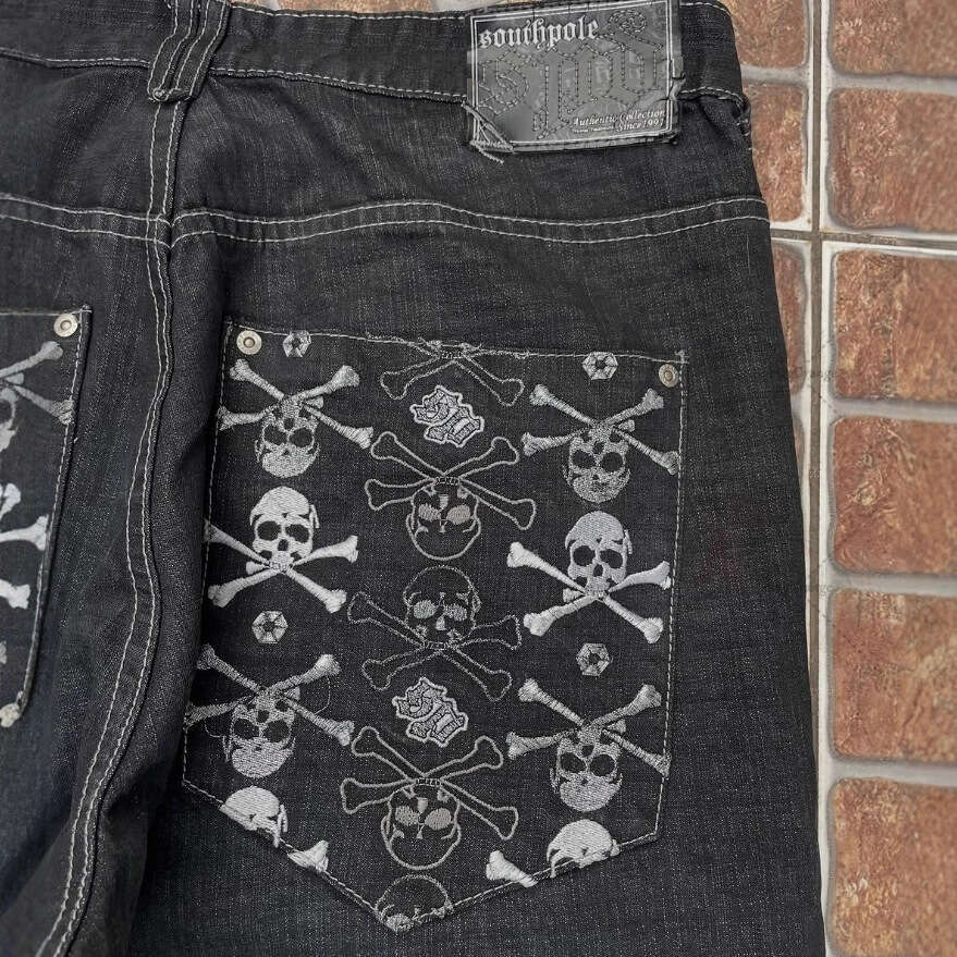 2025 New Hip-Hop High Street Jeans Ins Men Harajuku Punk Y2K Long Pants