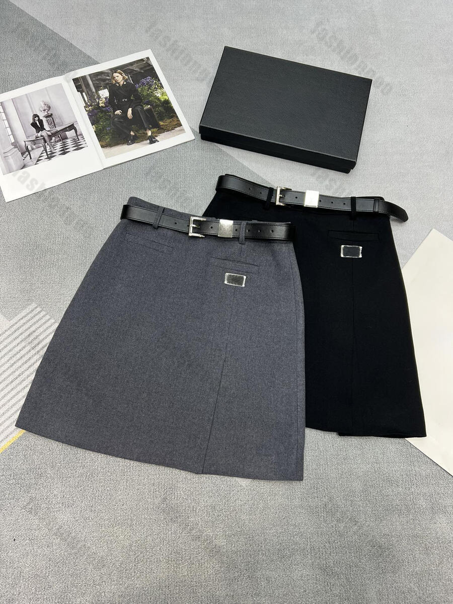 Women's Short Skirt Designer High-Quality Back-to-School Season New College Style Outfit Half Skirt Bodycon Skirt Fashion Women's Wear with Belt Slimming Outfit