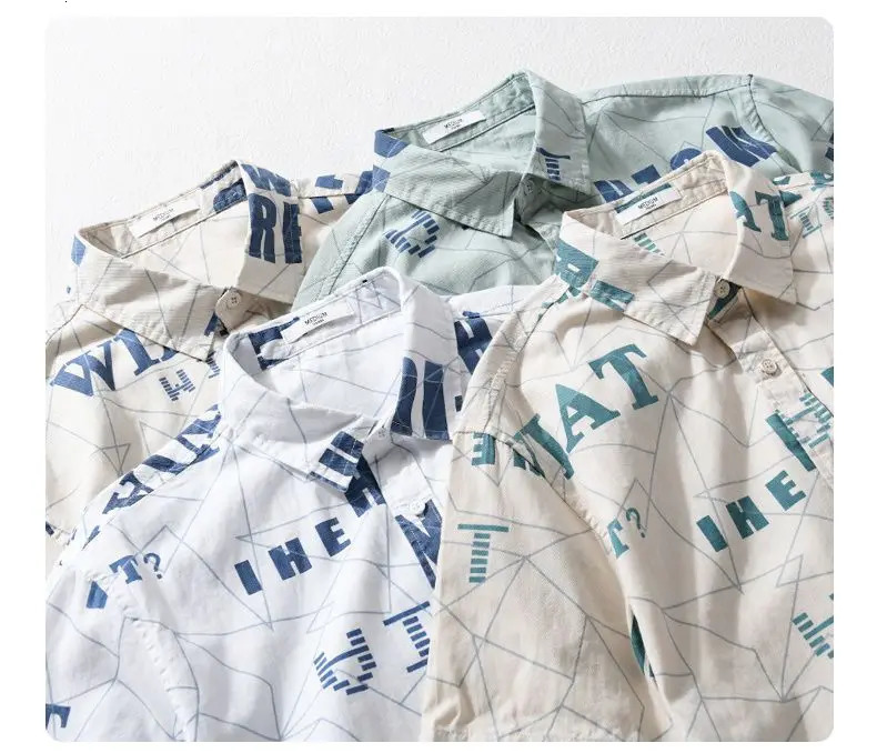 2025 Summer Japanese Printed Men Fashionable Shortsleeved Shirt Casual Loose Versatile Cardigan 250808