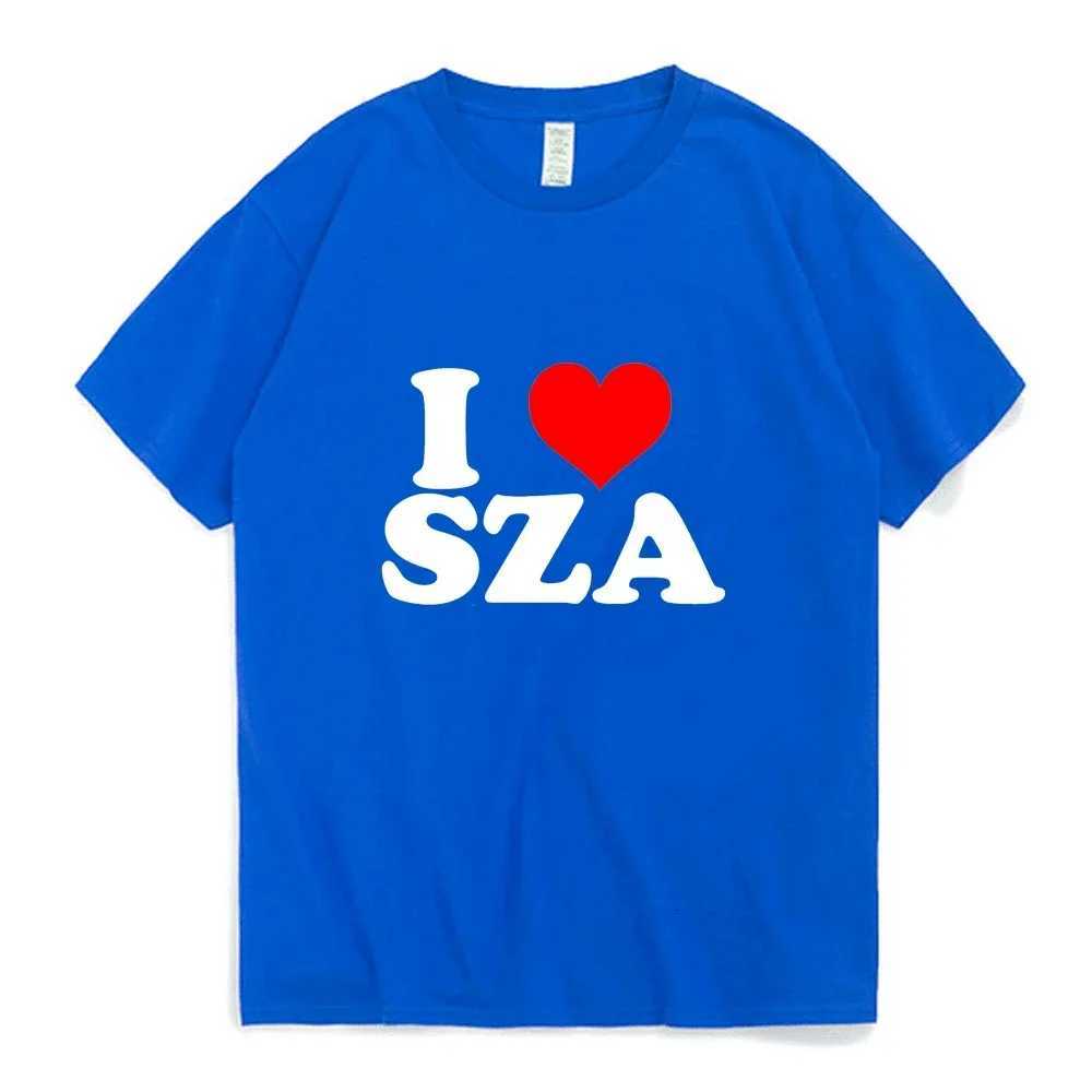 I Love SZA Good Days Letter Print T-shirt Cotton Men Women Hip Hop T Shirt Rapper 90s Vintage Short Sleeve Tees Teen Streetwear Y250819
