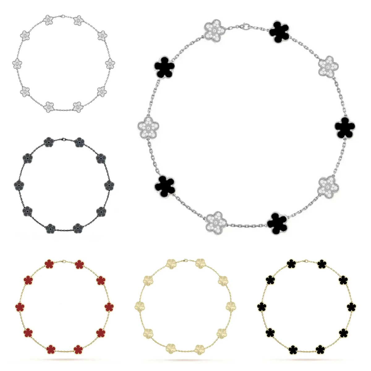 necklace necklaces designer designer jewelry Luxury Designer Necklace with Agate Clover 18K Gold Plated Shell Pendant designer necklace Ten pattern design