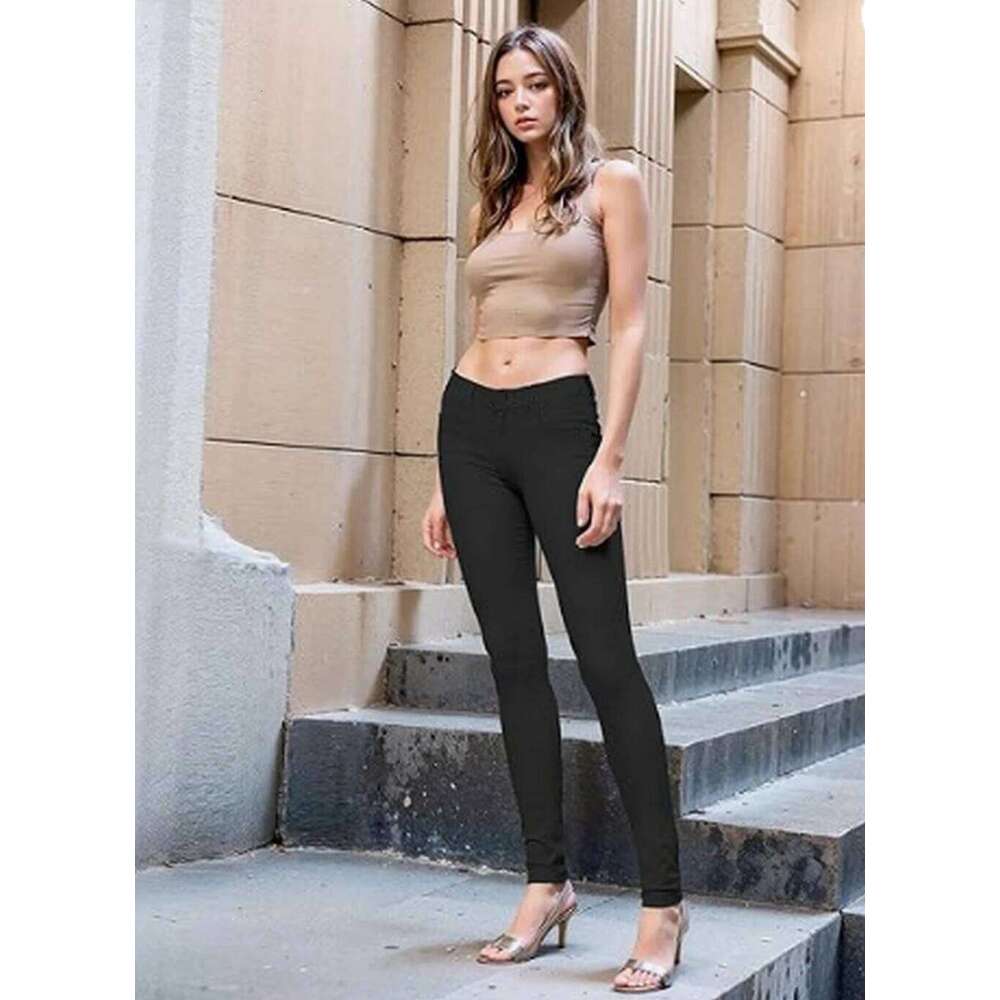 Women Stretchy Jeans Pants Pencil Pull-On Casual Ease into Comfort Stretch Skinny Pant with Tummy Control 3XS XXS 2XL 3XL Plus