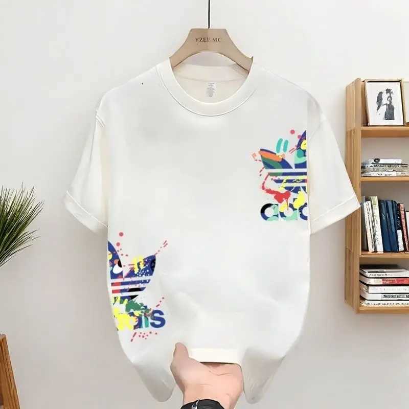 2025 Fashion Brand Heavy American Cotton T-shirt Half Sleeve Short Sleeve Summer Mens New Loose Trend All The Top Y250819