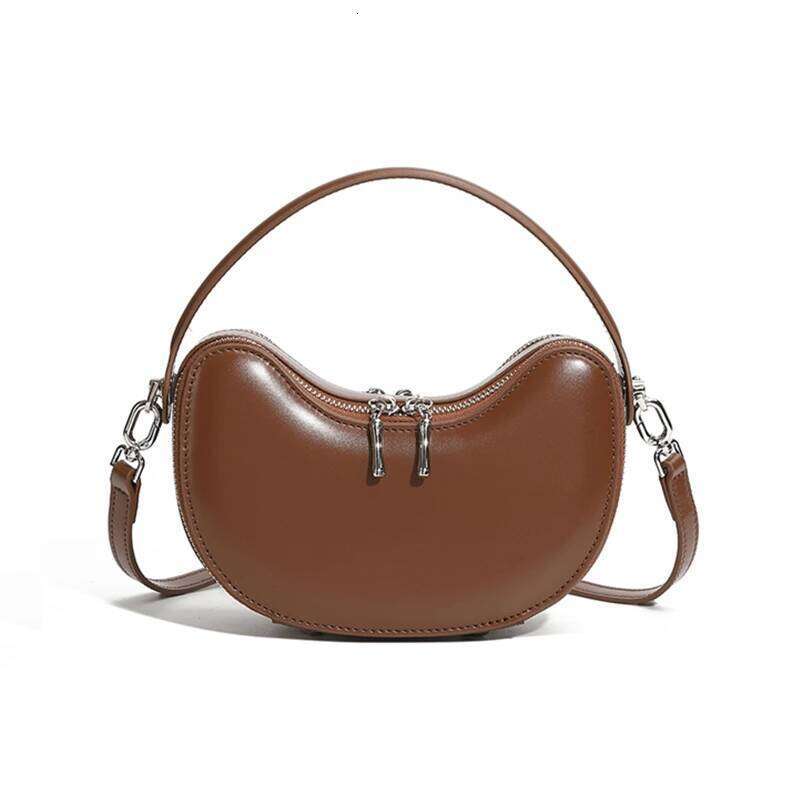 Designer Bags New Designer Top Handle Shoulder Ladies Handbags Smooth Genuine Leather Crescent Small Crossbody Bags For Women Luxury Bag
