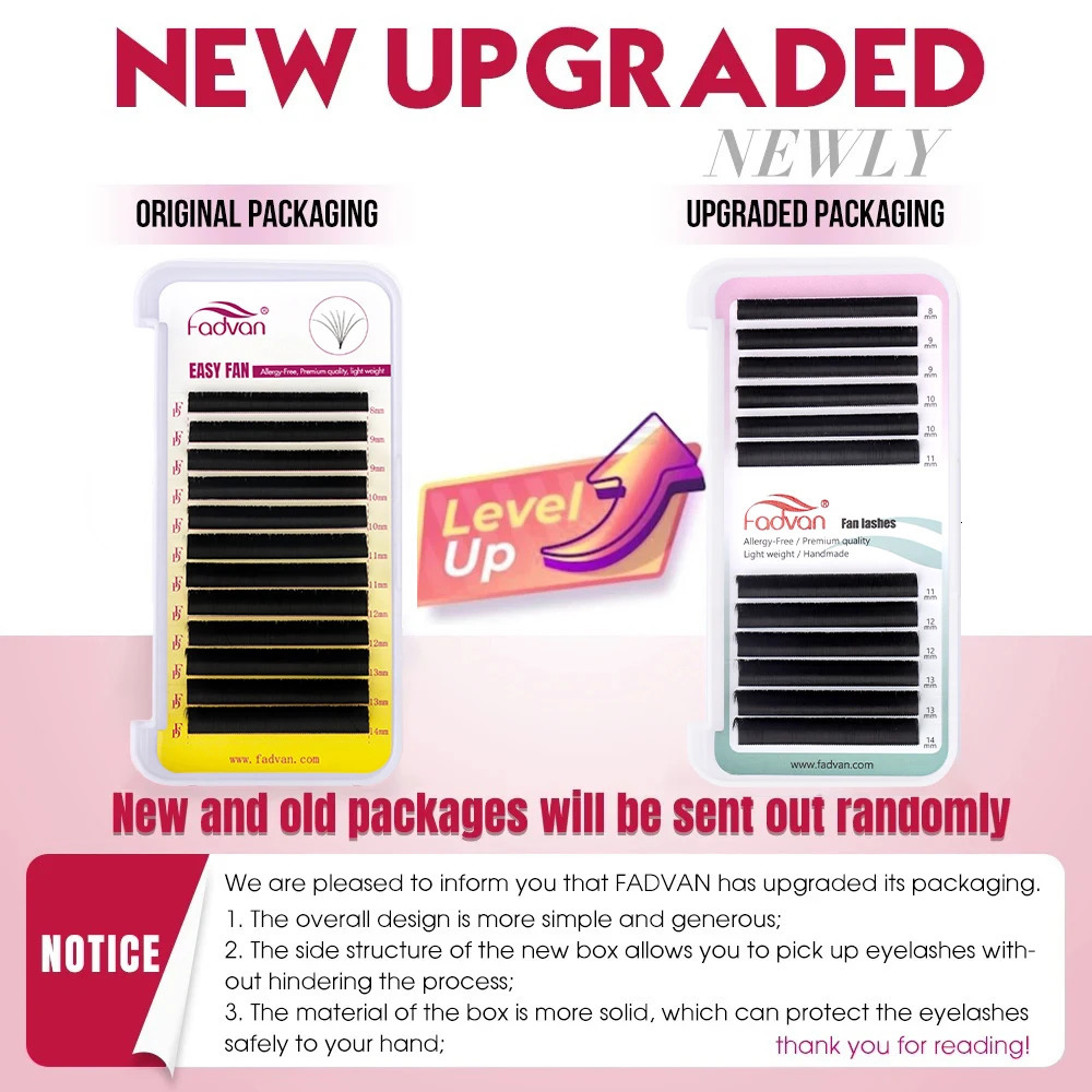 FADVAN Easy Fanning Eyelash s Soft Black Russian Volume Lashes Flare Auto Fan Eyelashes Makeup Natural Cilia Silk Lash 250811