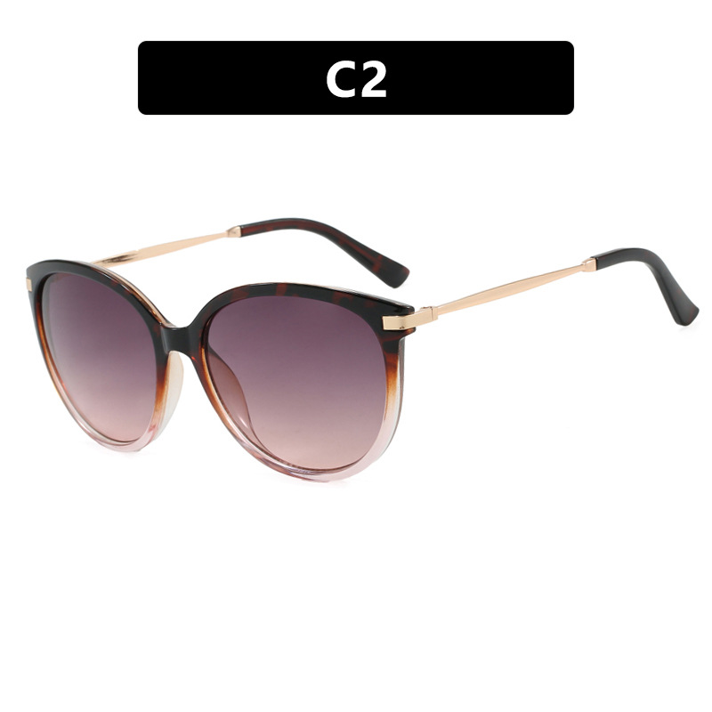2025 New Arrival Minimalist Cat Eye Over sized Sunglasses for Women Elegant Trendy UV Protective Beach Eye wear European American Style