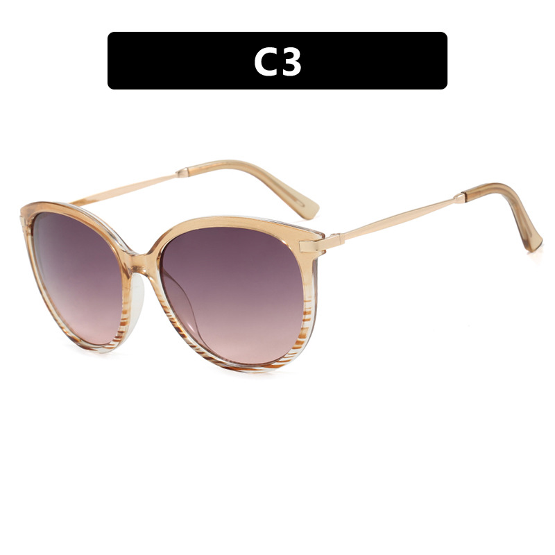 2025 New Arrival Minimalist Cat Eye Over sized Sunglasses for Women Elegant Trendy UV Protective Beach Eye wear European American Style