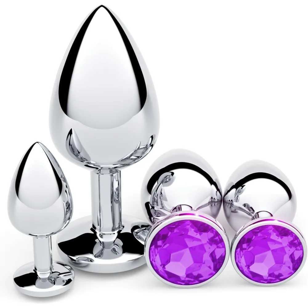 3 Size/set Metal Anal plug Sex Toys butt plug Butt Toys For Women/Men/Couples Adult Game Masturbator Anal S/M/L Diamond Sex Shop gbamboo_MXRU