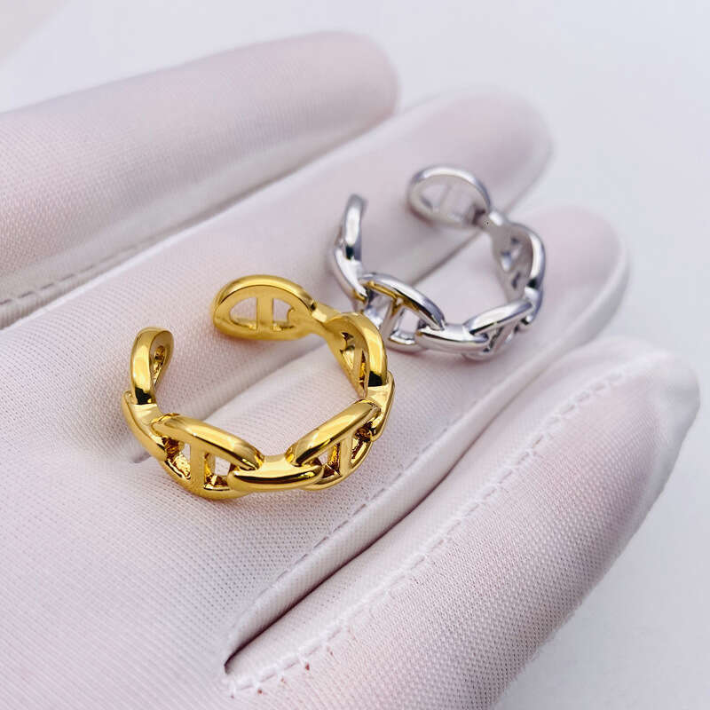 Pig Nose Open Ring for Women Ins Cold Style Cool Exaggerated Fashion Hip Hop Personality Rings Qingdao