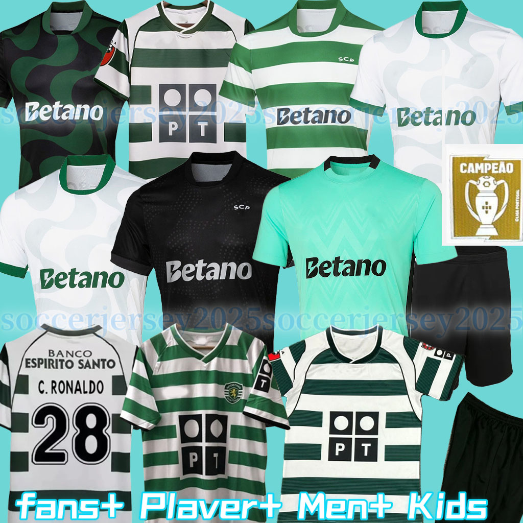 4XL Lisbons Sporting CP 25 26 home soccer jerseys Pink October Lisboa CR7 HJULMAND GYOKERES COATES J.Palhinha PEDRO G. MORITA SARABIA football shirts Men Kids Kit sets