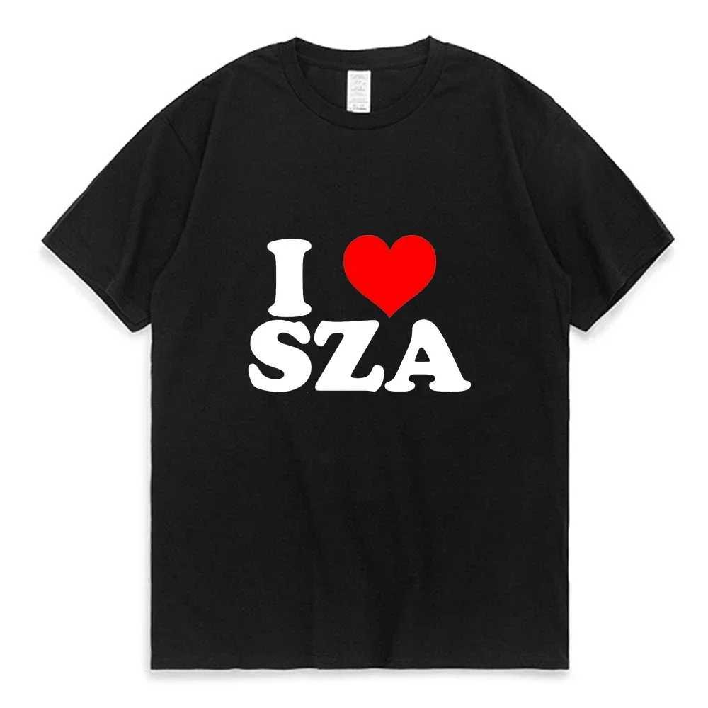I Love SZA Good Days Letter Print T-shirt Cotton Men Women Hip Hop T Shirt Rapper 90s Vintage Short Sleeve Tees Teen Streetwear Y250819