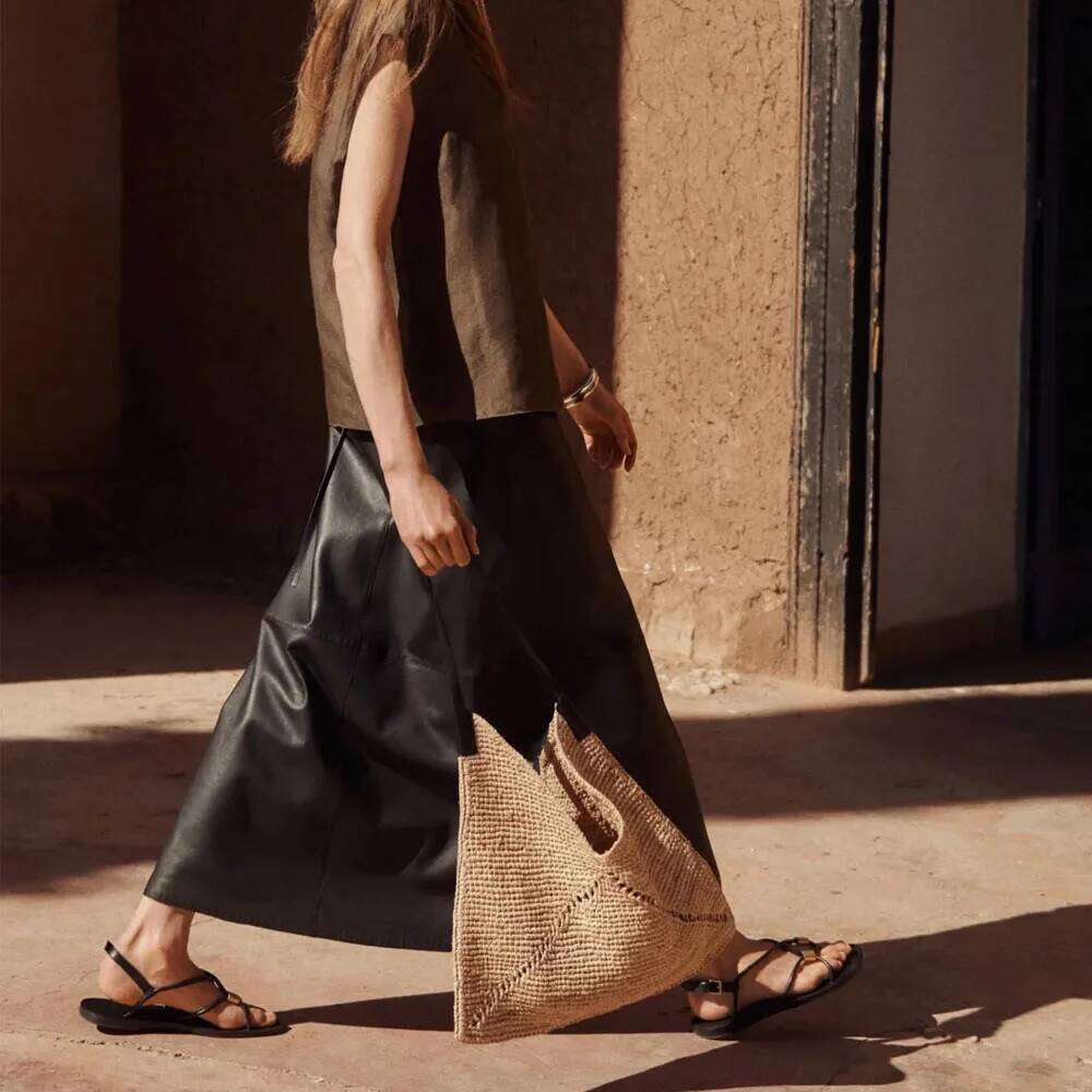 Rattan Tote Bag ,Women's Straw Woven Handbag,Fashionable Handmade Shoulder Handbags For Women Elegant Purse