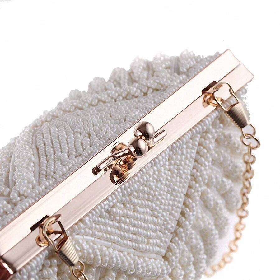 Designer Bags Women Evening Clutch Wedding Bridal Handbag Pearl Beaded Fashion Shell Chain Party Bags Li-383 Luxury Bag