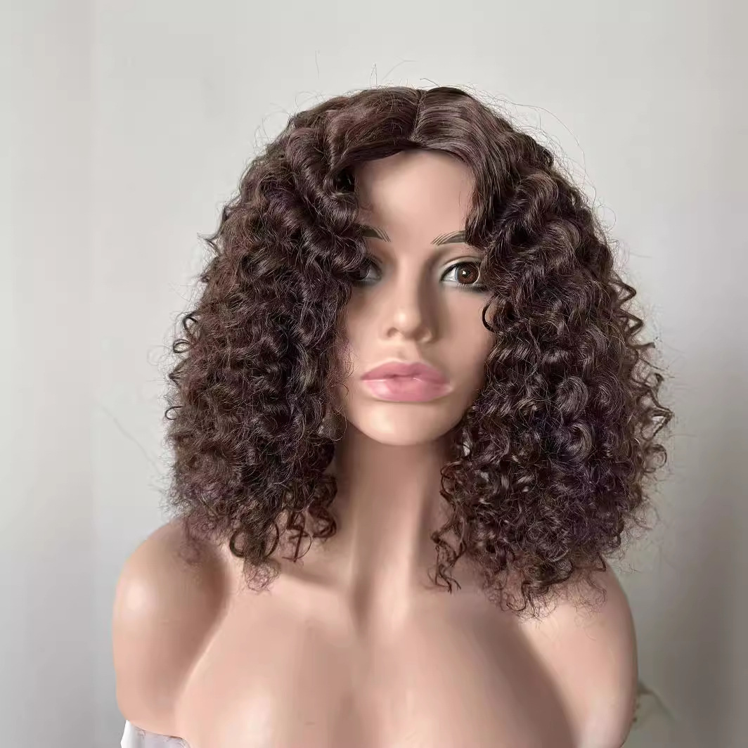 12 Inch Wholesale Bob Wig HD Fluffy And Afro-style Small Curly Wig For Black Women