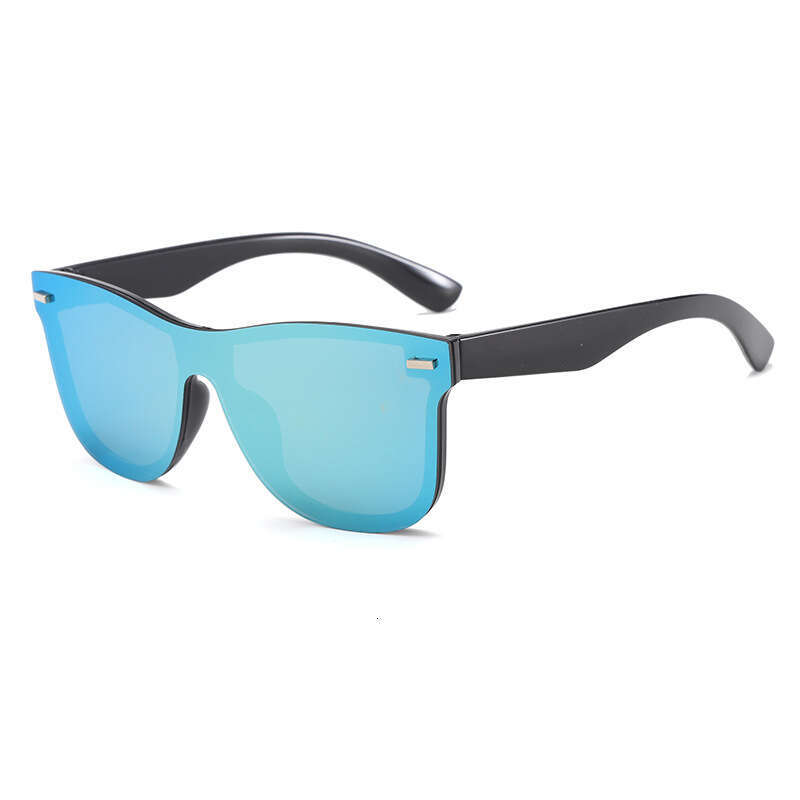 Designer Classic Men's Fashion One-piece Cross-lens Glasses Colorful Lenses New Trendy Sunglasses for Women