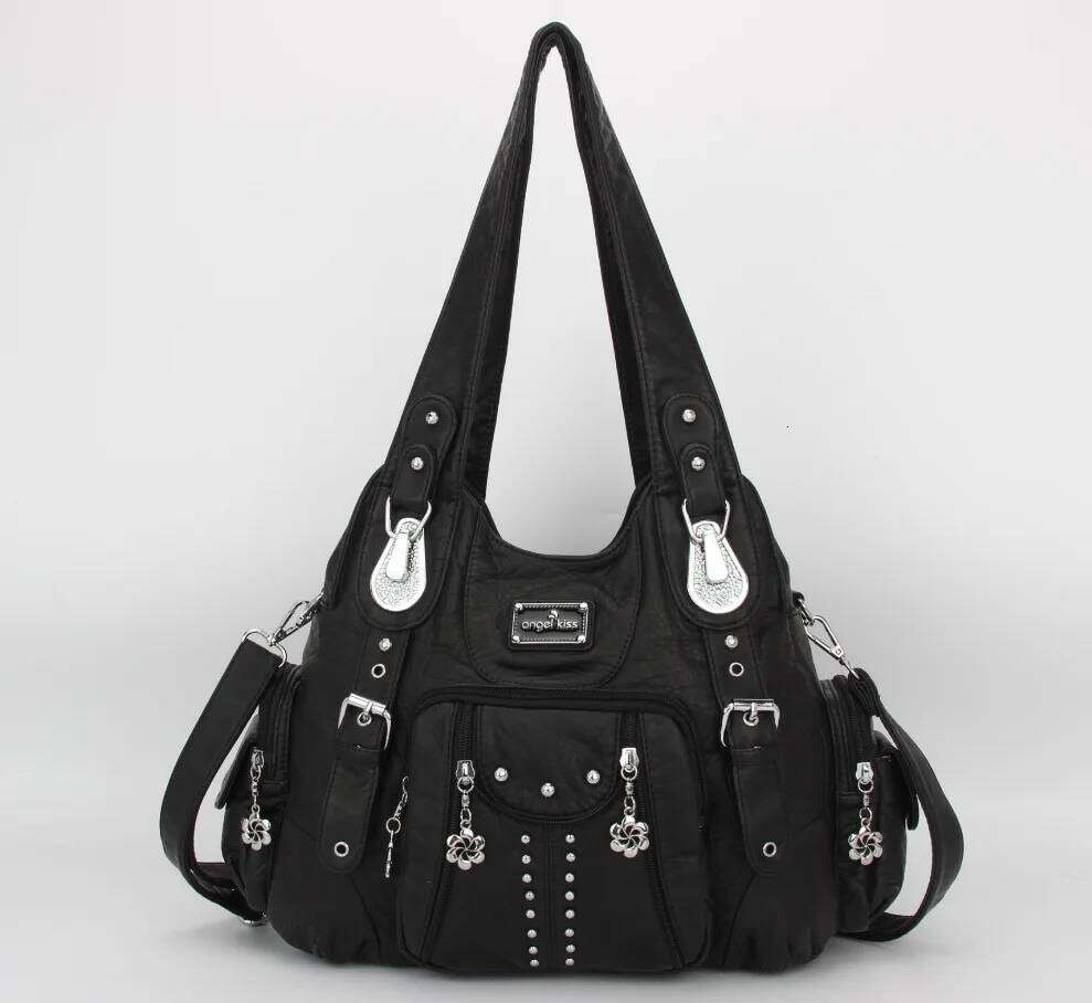 Angelkiss Fashion Handbags Women Bags PU Leather Handbag Female Satchel Big Shoulder Purse Bag bolsa feminina