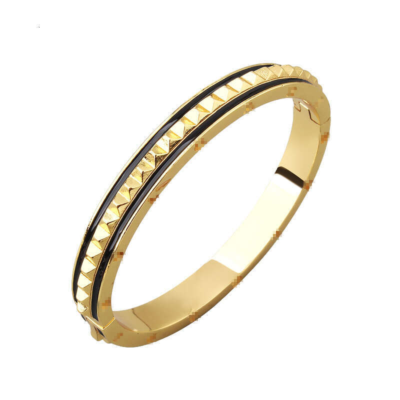 Gear Closed Spring Clasp No. 17 Enamel Bracelet Simple Unisex Jewelry