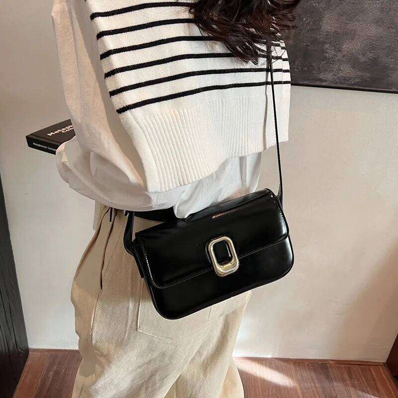 Vintage Square Bag Retro Chic Shoulder Purse Minimalist Crossbody Handbag For Women