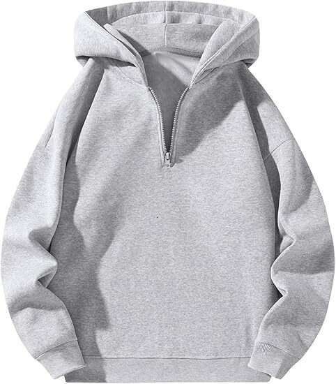 American Style Casual Zipper Hoodie Loose Fit Sports Sweatshirt Autumn Winter Streetwear