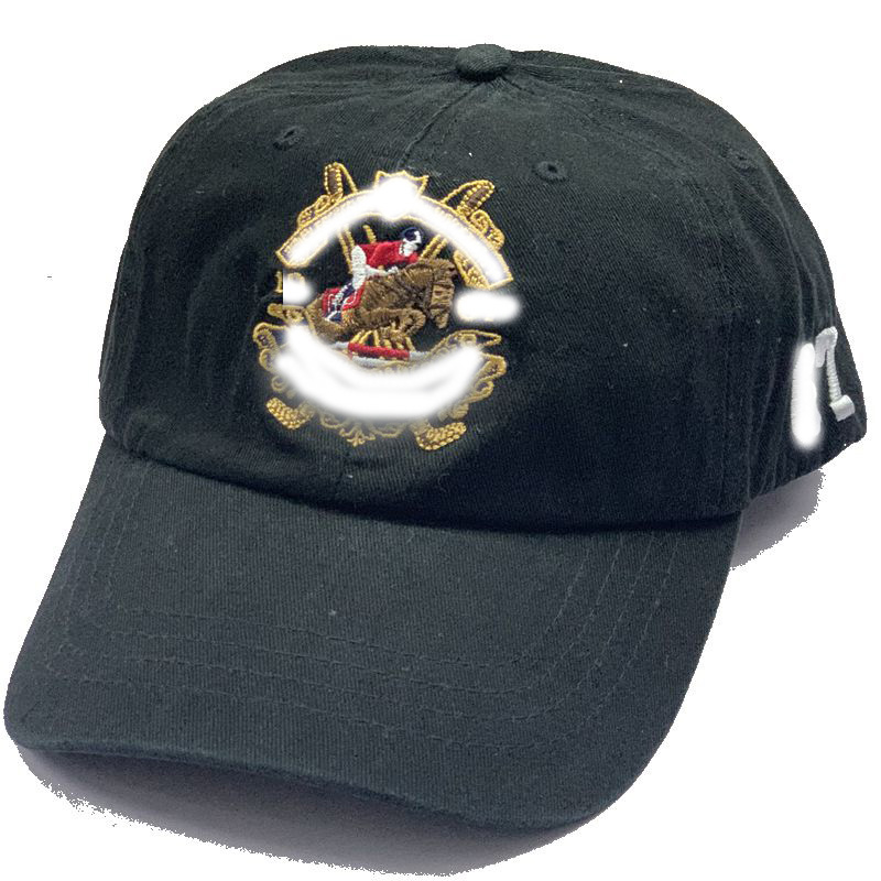 Vintage P Baseball Cap Hat Rider Racing Pony Design with Tags, Black, number, Made of Premium Cotton Chino, Outdoor Wear, Embroidered, Bones