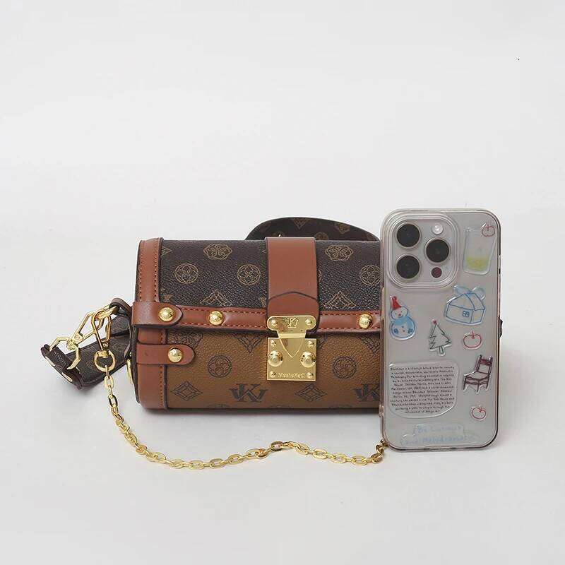 Bags For Woman Fashion Women's Round Bucket Print Pu Leather Tote Bag Shoulder Designer Bags Bolsos De Mujer