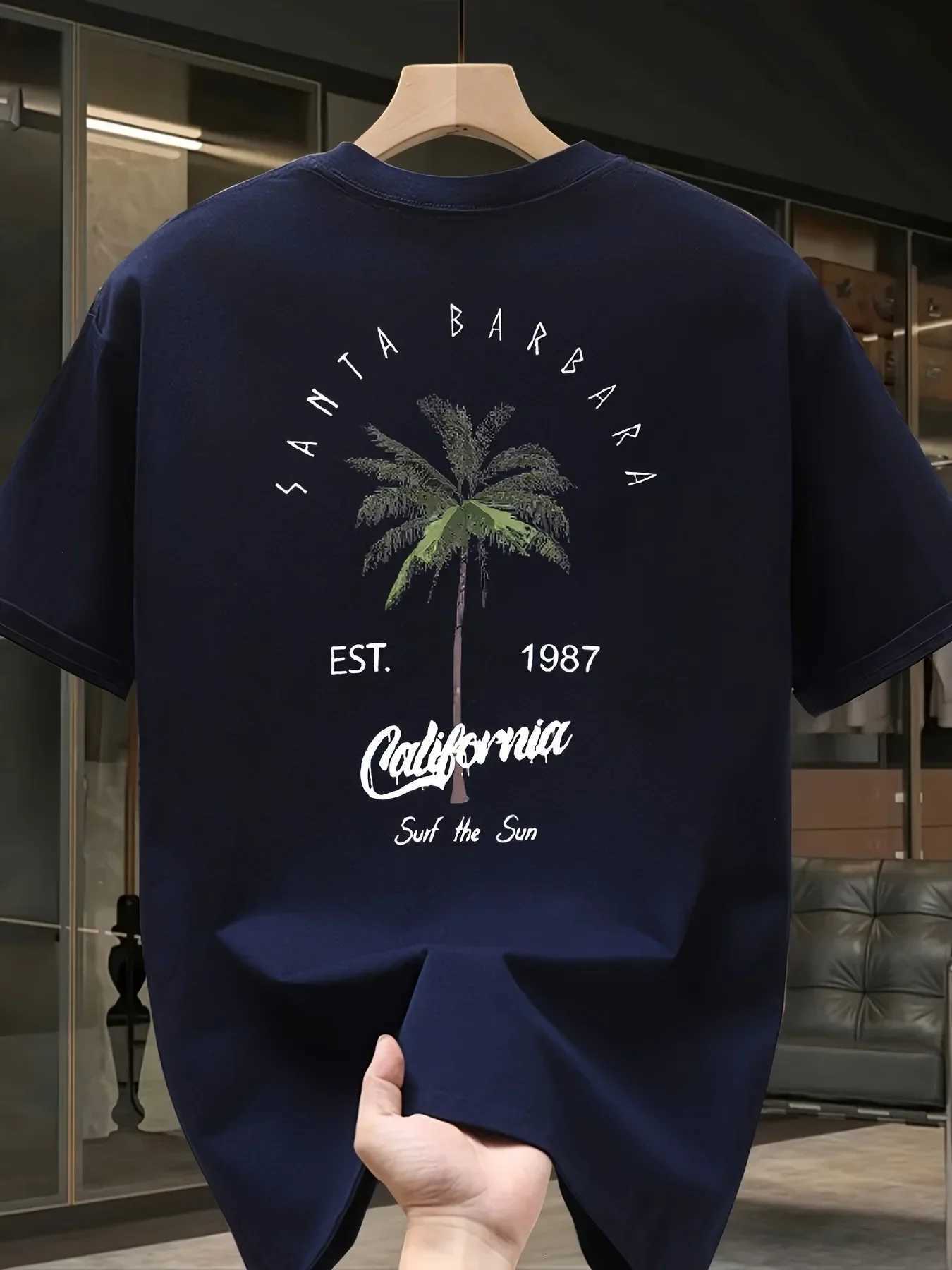 Mens clothing Loose and breathable T-shirts for daily travel and vacation 100% pure cotton high-quality tops for summer Y250819