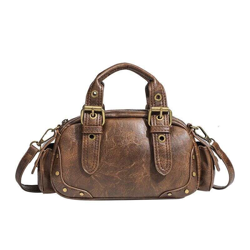 Trendy niche design retro hot girl style motorcycle versatile fashion hand held single shoulder crossbody underarm bag