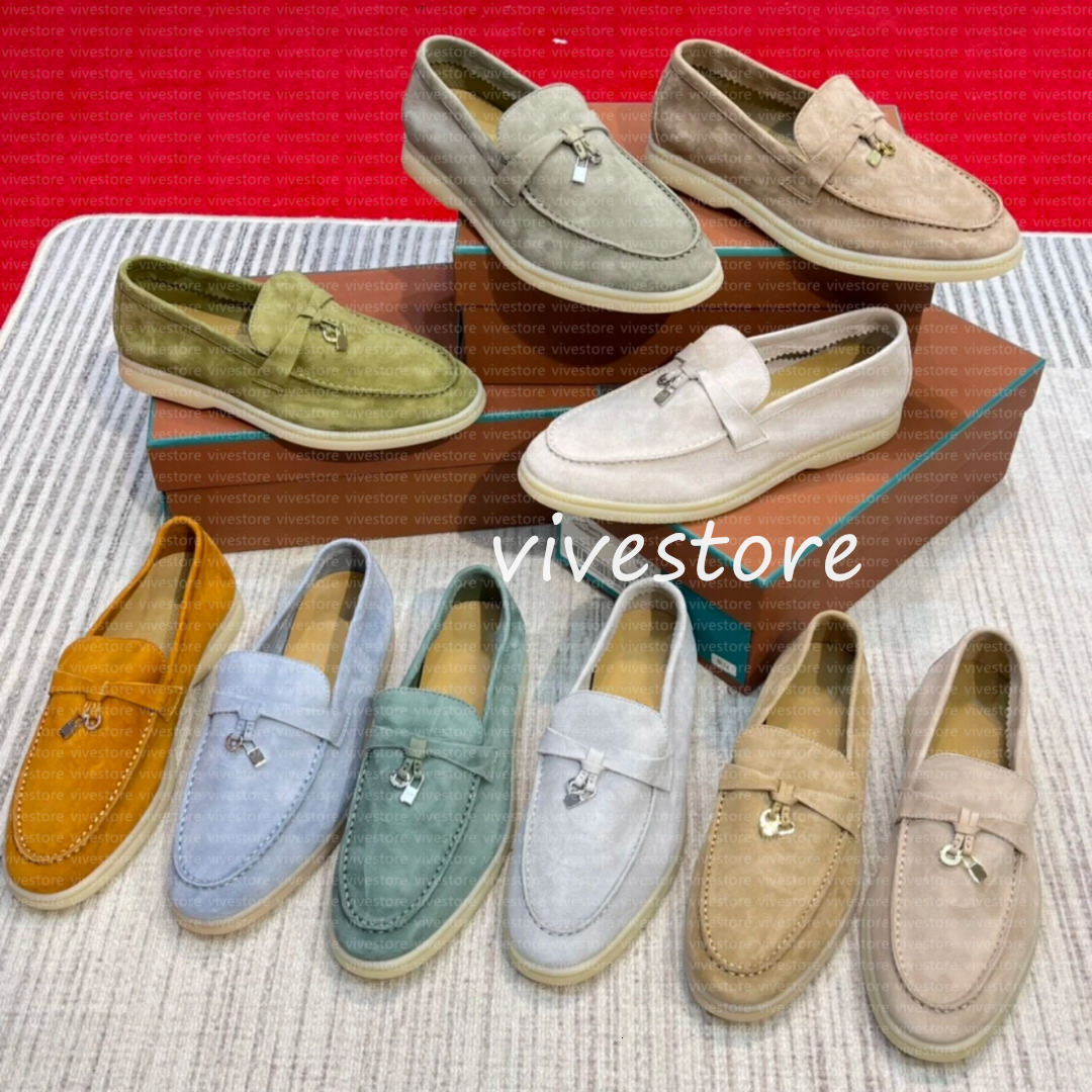 loafers designer shoes womens slides mens dress shoes Luxury Fashion Cashmere Leather Flat Shoes Low Top Suede Cow Oxfords Moccasins Shoe