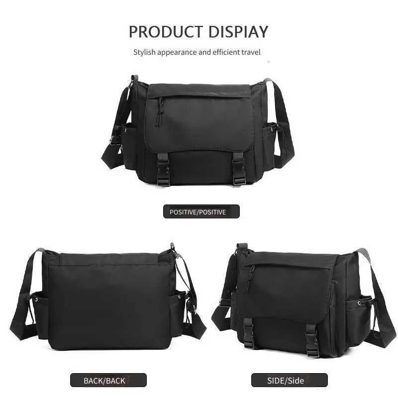New Harajuku Techwear Crossbody Bag Unisex Large Capacity Tactical Messenger Shoulder Bag Workwear Style Y250819