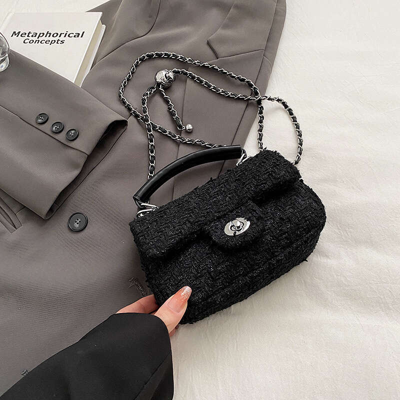 Bags Trendy for Women Designer Bags2025 New Fashion Woolen Crossbody with Chain Handle Small Square Bag Women,